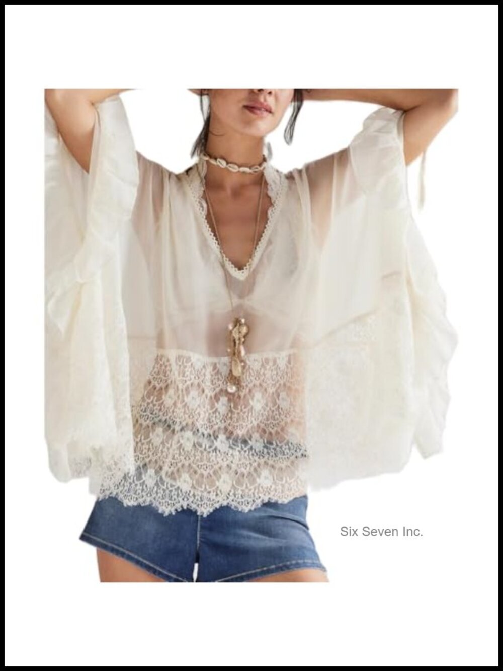 Women's Chiffon Tie Front Ruffle Blouse Loose Fit Long Sleeve Summer Top